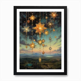 Stars Hanging Celestial Art Print