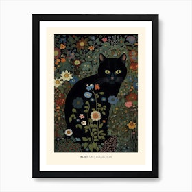 Gustav Klimt  Style Black Cats Collection Art Print
