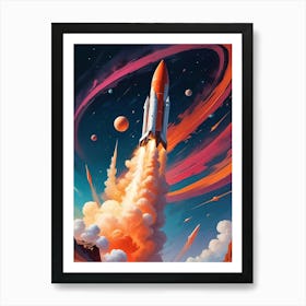 Space Shuttle Launch 1 Art Print