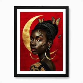 Ebony And Gold Art Print