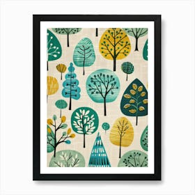 Trees In The Forest 2 Art Print