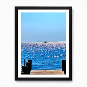 Pier At Sunrise Art Print