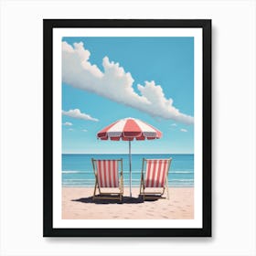 Beach Summer Illustration Art Print