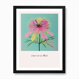 Love In A Mist 6 Square Flower Illustration Poster Art Print