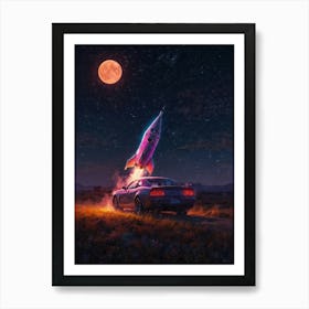 Space Rocket Art Print