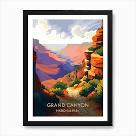 Grand Canyon National Park Travel Poster Illustration Style 3 Art Print