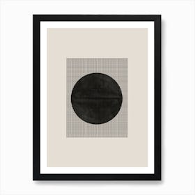 Scandi Boho Black Circle Raw Design Art Print