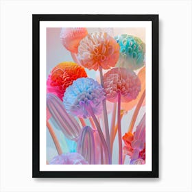 Dreamy Inflatable Flowers Globe Amaranth 2 Art Print