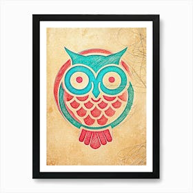 Owl "Watercolor Painting" Art Print