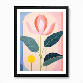 Tulip 4 Hilma Af Klint Inspired Pastel Flower Painting Art Print