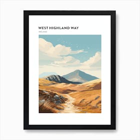 West Highland Way Ireland 3 Hiking Trail Landscape Poster Art Print