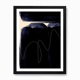 Black Abstract Art 3 Art Print