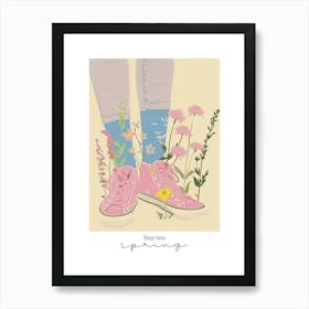 Step Into Spring Flowers And Sneakers Spring 4 Art Print