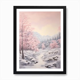 Dreamy Winter Painting Reunion National Park France 3 Art Print