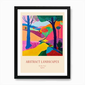 Colourful Abstract The New Forest England 2 Poster Art Print