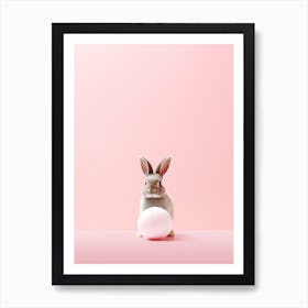 Bunny and Pink 1 Art Print