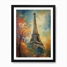 Eiffel Tower Paris France Monet Style 25 Art Print
