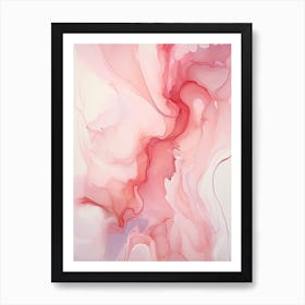 Pink And White Flow Asbtract Painting 4 Affiche