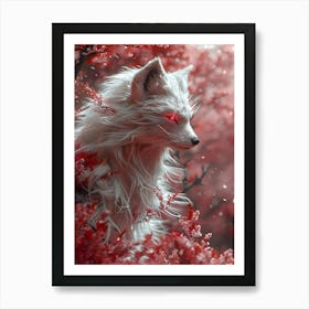 Beautiful Fantasy White Fox 10 Art Print