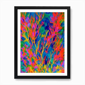 Acropora Efflorescens Vibrant Painting Art Print