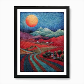 Sunset Road Art Print