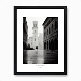 Poster Of Ancona, Italy, Black And White Analogue Photography 4 Art Print