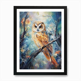 Watercolour Owl Art Print