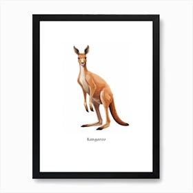 Kangaroo Kids Animal Poster Art Print