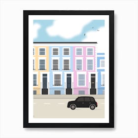 Colorful Notting Hill, London, England Art Print