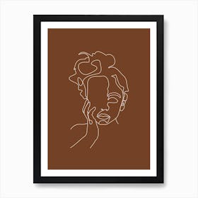 Riddles Minimal Line Portrait Art Print