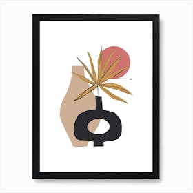 Doughnut Shaped Vases Sun Art Print