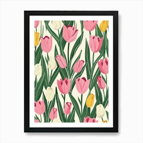 Pink Tulips 6 Art Print