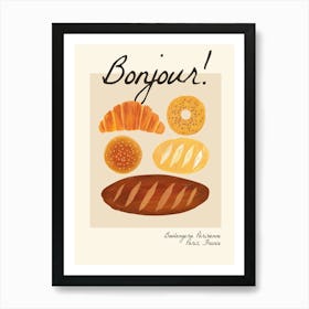 Bonjour Breakfast Print Art Print