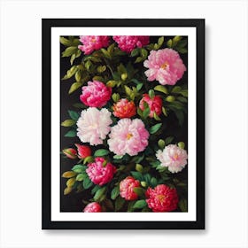 Peony Still Life Oil Painting Flower Art Print