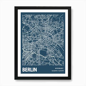 Berlin Blueprint City Map 1 Art Print