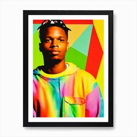 Denzel Curry Colourful Pop Art Art Print