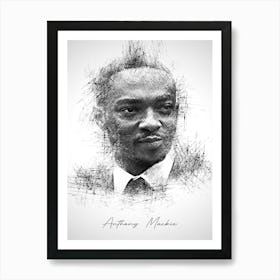 Anthony Mackie Art Print