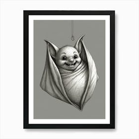 Bat On A String Art Print