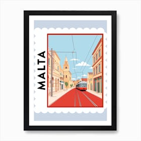 Malta 1 Travel Stamp Poster Art Print