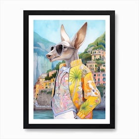 Kangaroo in Positano Art Print