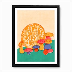 Mushroom Garden Art Print