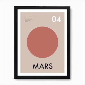 Mars Planet Galactic Affiche