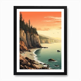 West Coast Trail Canada 3 Vintage Travel Illustration Art Print