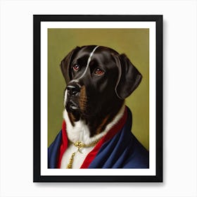 Mastiff Renaissance Portrait Oil Painting Art Print