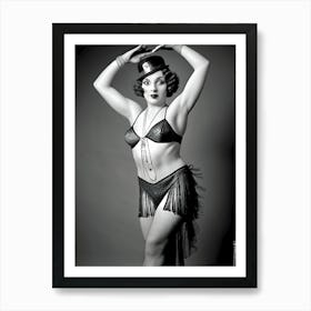 1920's Burlesque Dancer ~Reimagined 32 Art Print