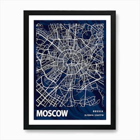 Moscow Crocus Marble Map Art Print