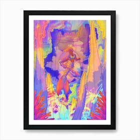 Mermaid And The Castle Art Print