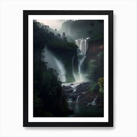 Nohkalikai Falls, India Realistic Photograph (1) Art Print