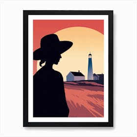 Cape Cod Massachusetts, Usa, Bold Outlines 1 Art Print