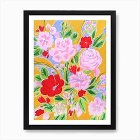Autumnal Blooms Colourful Art Print